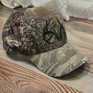 Realtree Camouflage Mesh Back Baseball Cap with Black Embroidered Logo